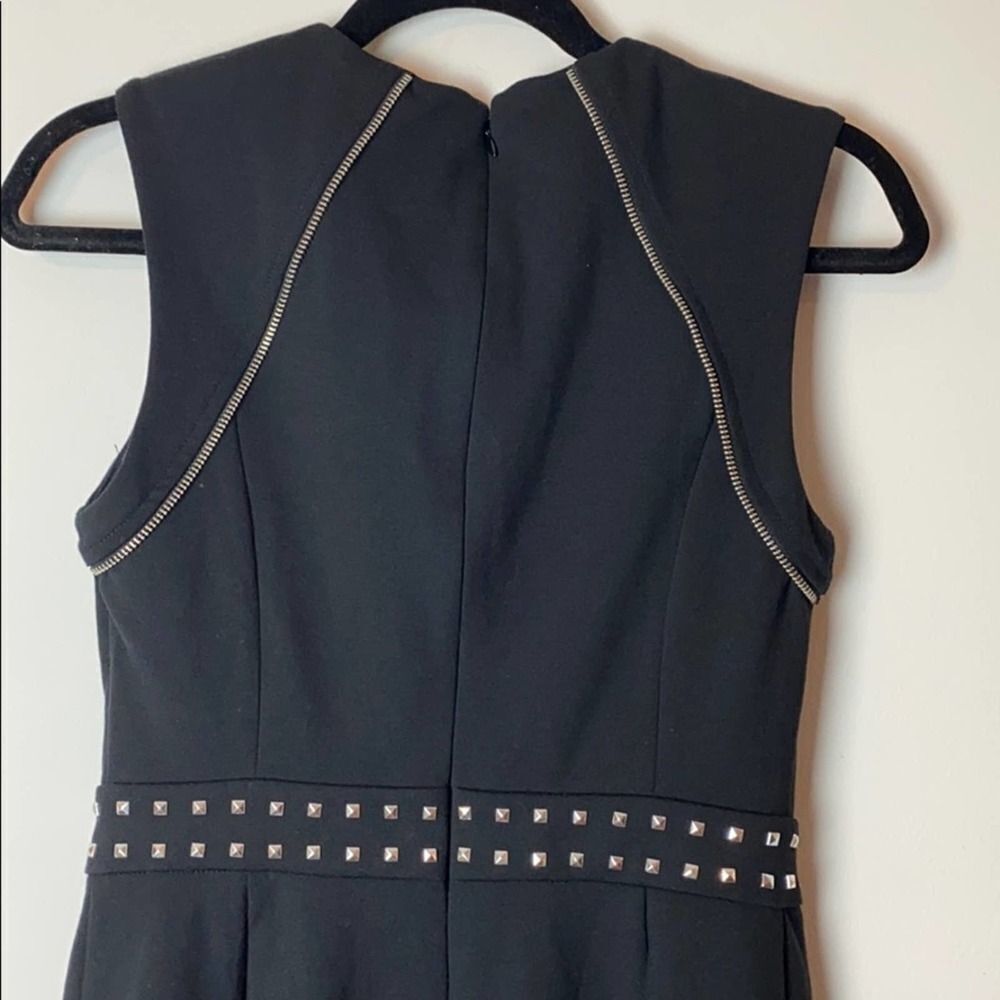 Michael Kors Studded Zipper-Trim Dress Black Small - Picture 9 of 10